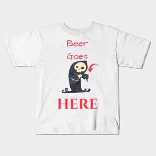 Grim needs a beer Kids T-Shirt